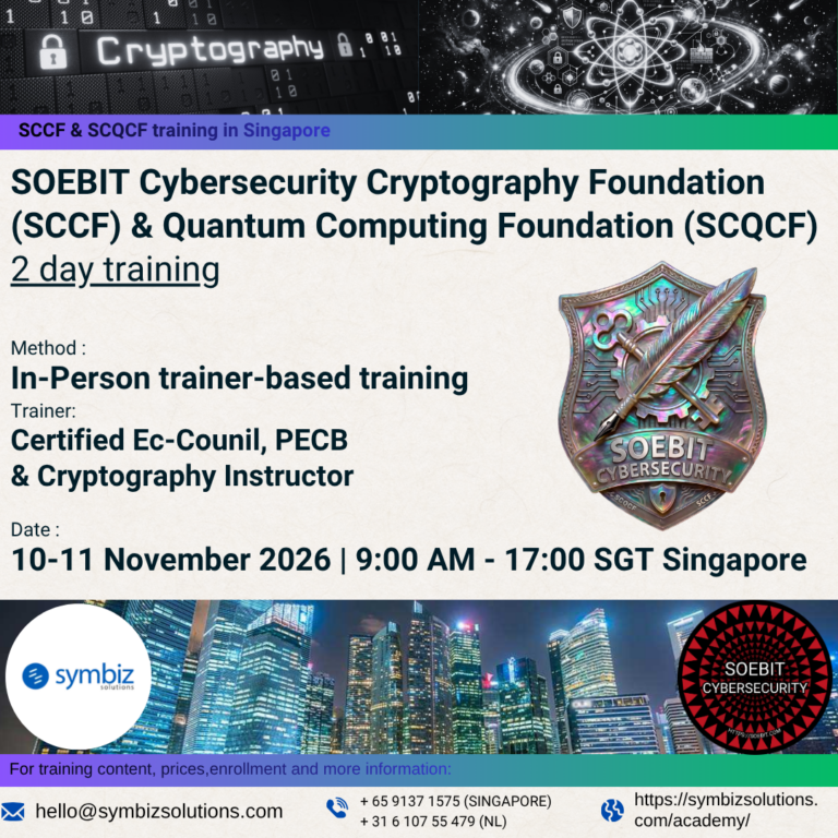 SOEBIT Cybersecurity Trainings : SCCF + SCQCF (2 days) – In Person